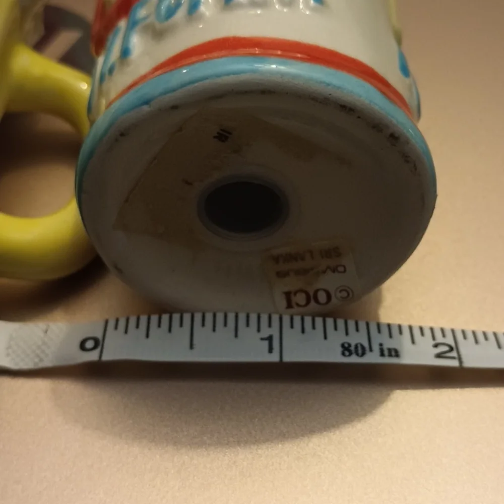 Fitz and Floyd ceramic beer can and beer mug
